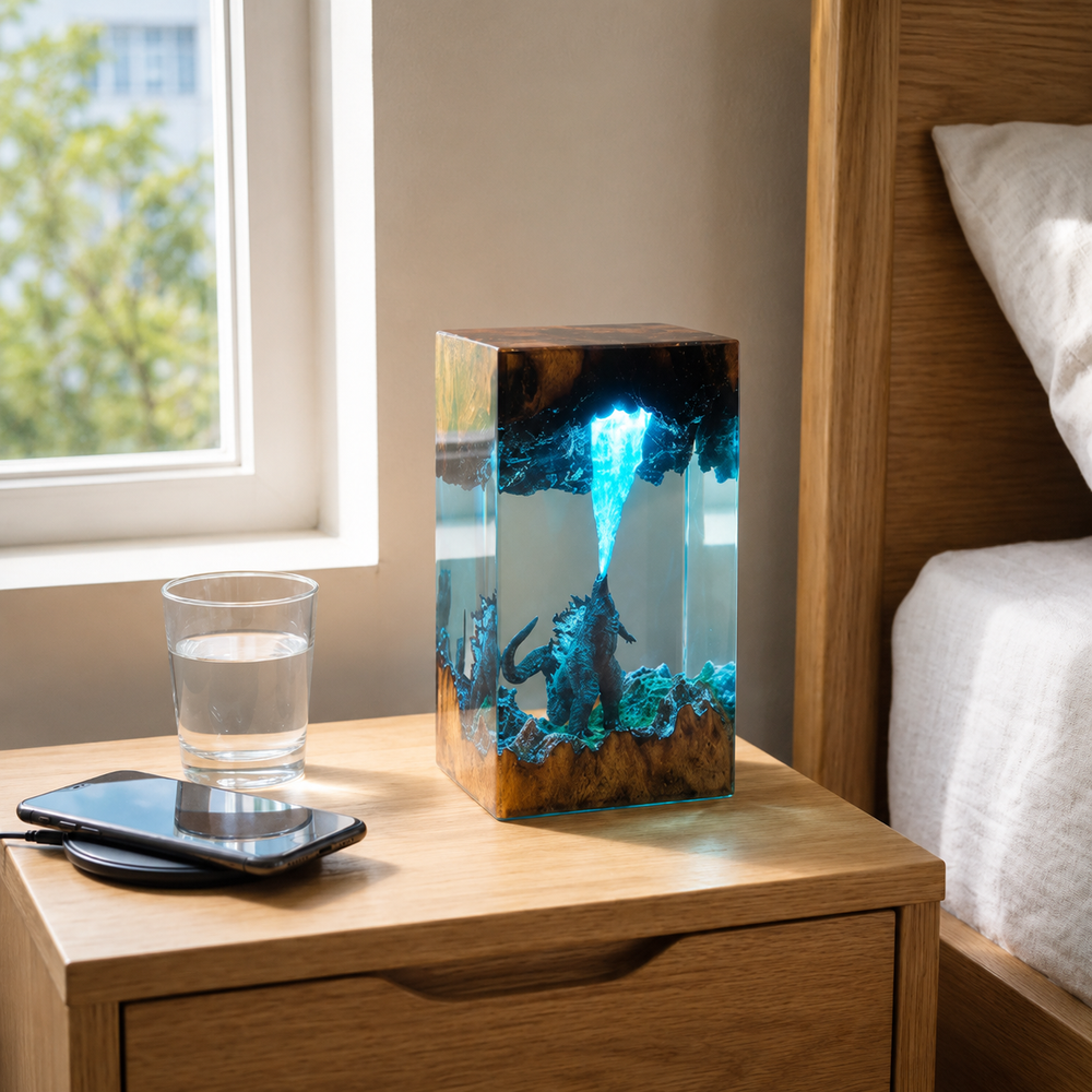 Resin lamp in daylight